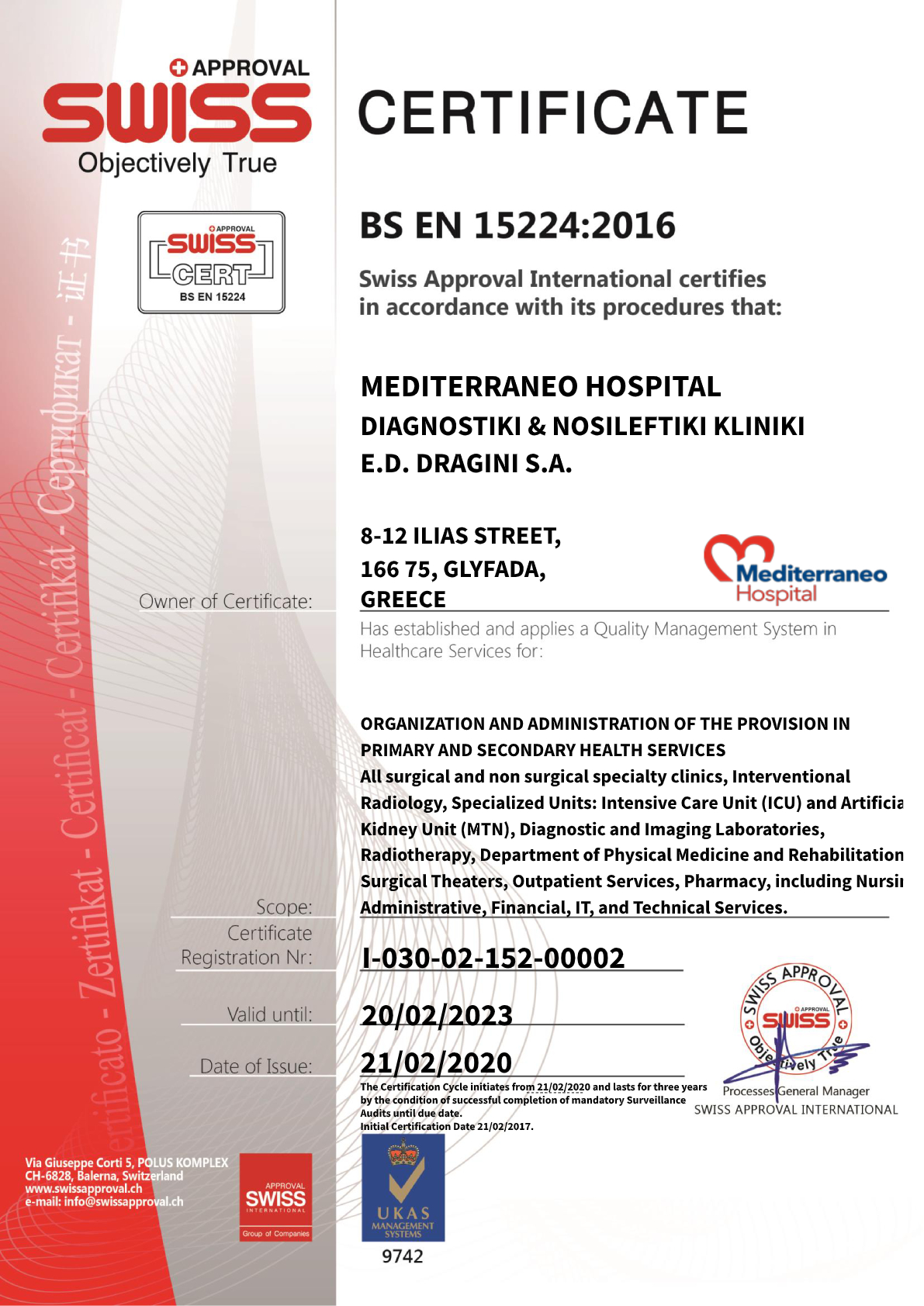 CERT MEDITERRANEO HOSPITAL BS EN 15224 EN 16 pdf - Quality